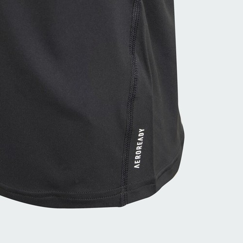 adidas Adizero Essentials Kids Running T-Shirt Breathable Sports Top Youth Black - Picture 2 of 5