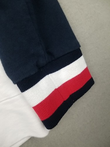 Vtg Tommy Hilfiger Sweatshirt Men M White Colorblock Flag Pullover Crew Sweater - Picture 7 of 15