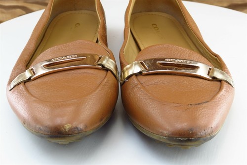 Zapatos Mocasines Coach Talla 6 B Marrón Cuero Mujer Ruthie - Imagen 2 de 8