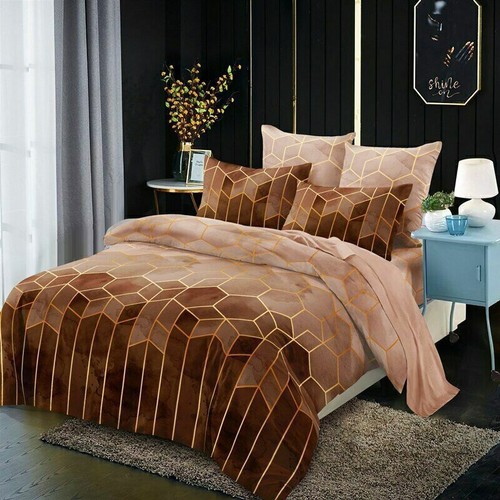 Schlafzimmer Geometrisches Muster King Bettdecke Bettwäsche Set Bettbezug Queen-Bett - Bild 11 von 18