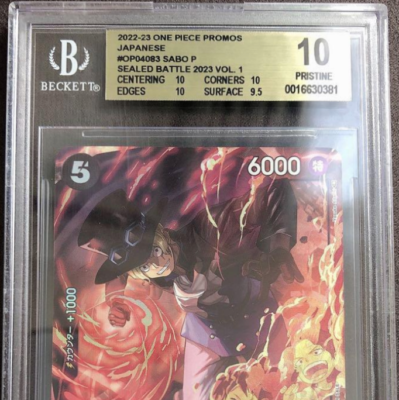 BGS10 One Piece Card Japanese Sabo Promo 8 Packs Battle SR BGS10 One Piece Card Japanese Sabo Promo 8 Packs Battle SR