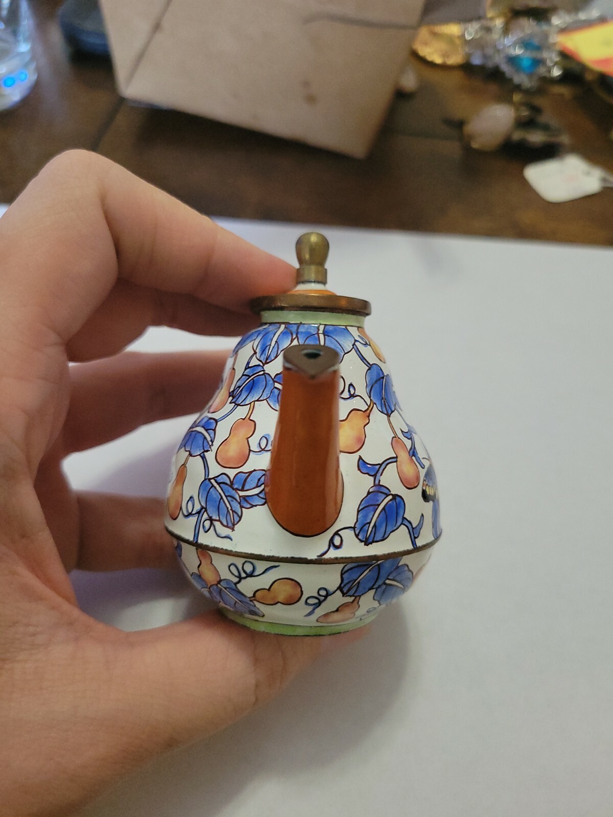 Vintage Kelvin Chen Enamel Miniature Teapot eBay