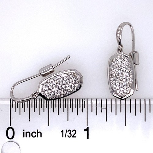 Kendra Scott Diamond 14K White Gold Dangle Earrings (DG7113830) - Picture 5 of 6
