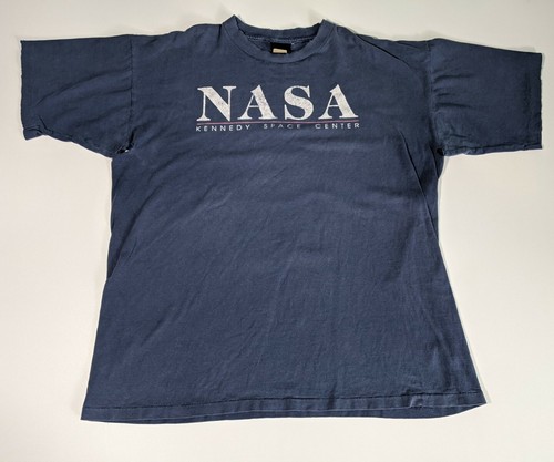 Vtg Kennedy Space Center T-Shirt XL Single Stitch NASA Discovery USA Vintage - Picture 2 of 7