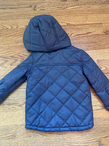 jasper conran boys navy quilted waxed jacket - Picture 4 of 6
