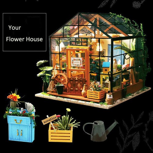 Robotime 1:24 Cathy's Flower House Wooded DIY Miniature Dollhouse Holiday Gifts - Picture 4 of 12