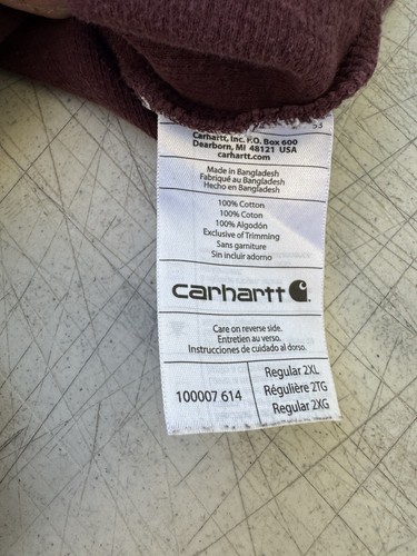 Carhartt NCIS Season 10 CREW JACKET Carhartt 2XL Burgundy Pullover zip Sweater - Picture 11 of 11