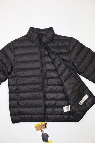 Eddie Bauer Youth Down Packable Jacket Black M 7/8 Lightweight Elastic Cuff 650 - Picture 10 of 19