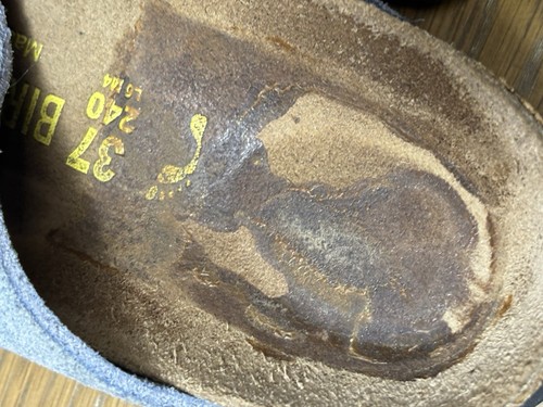 Birkenstock Zurich Light Blue Suede Women's EU 37 L6 M4 - Picture 12 of 18