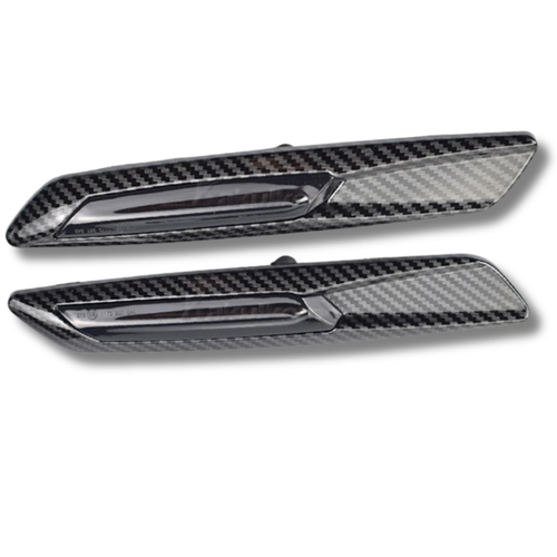Seitenblinker Set LED BMW 5er F10 F11 10-13 Carbon Schwarz Dynamic Paar - Bild 4 von 12