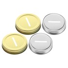  4 Pcs Coin Slot Bank Lids Tin Can Canning Covers for Replacement