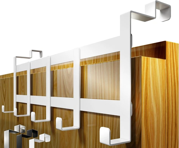 TüRgarderobe Zum EinhäNgen, Weiß - Edelstahl TüRgarderobe Innenseite, Platzspare-image