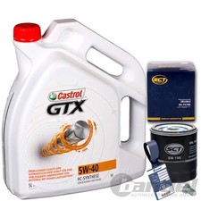 ÖLFILTER FILTER+CASTROL 5W40 für VW LUPO SKODA OCTAVIA 1U FABIA 6Y SEAT AROSA 6H