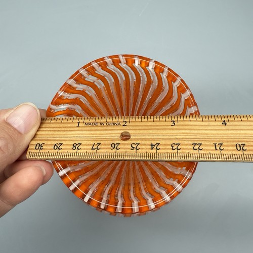 Jarra naranja-blanca A Canne: Gio Ponti para Venini, Venice CA.1946 jarra de Murano - Imagen 9 de 12