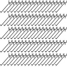100-PCS 8-Inch Pegboard Hooks for 1/8 1/4 Pegboard Wall Display Hangers Black