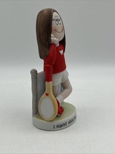 Figura de cerámica de cómic de periódico UPS Cathy Tennis 1982 Always Know The Score de colección - Imagen 7 de 17