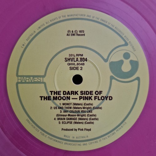 Pink Floyd - The Dark Side Of The Moon Australia Pink Vinyl Quadraphonic 1990s? - Picture 11 of 16