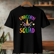 Unicorn Squad Costume Cute Unicorn Lover Gifts Girls Women Unisex T-Shirt