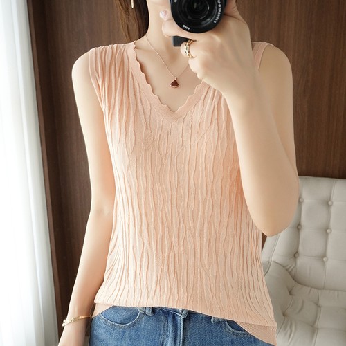 Knitted sweater women's sling vest women's V-neck - Bild 28 von 32