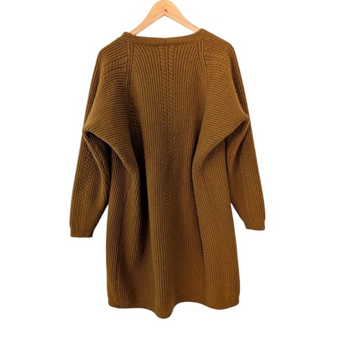 Heartloom Womens Medium Brown Long Sleeve Open Front Knit Cardigan Sweater - Picture 3 of 6