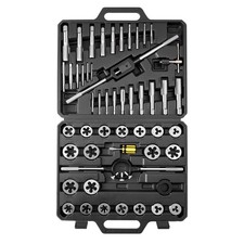 Vevor Tap And Die Set Taps And Dies 51-piece Sae Sizes 14 To 1 Threading