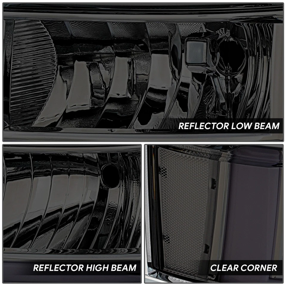 Faros secuenciales Fit 14-15 Chevrolet Silverado 1500 ahumados/claros U-LED DRL Foto 3 de 4