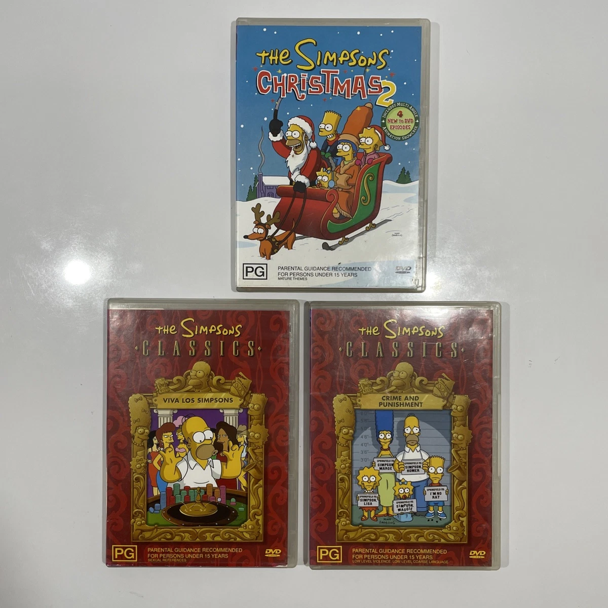 The Simpsons DVD x 3 Classics & Christmas Bundle Region 4 Viva Los Simpsons