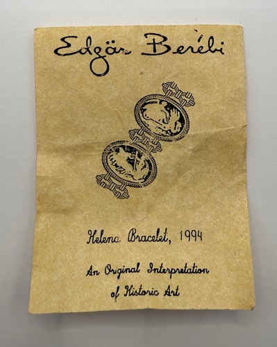 Edgar Berebi Armband Helena 1994 Streitwagen Kamee braun 7,5" historischer Kunststil - Bild 8 von 9