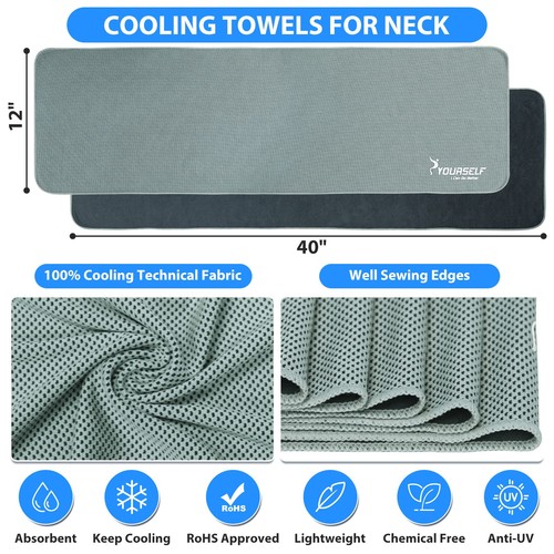 Cooling Towel, Cooling Towels for Neck,40" x 12"Ice Towel for Instant Cooling... - Picture 3 of 7
