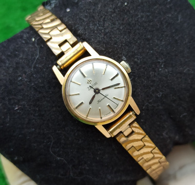 TRUELY-RARE 60s ZODIAC HERMATIC WATCH VINTAGE ROUND LADY SWISS SLIM WRISTWATCH