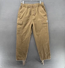 Pro Club Cargo Pants Mens Medium Beige Pull On Elastic Waist Pockets Outdoor