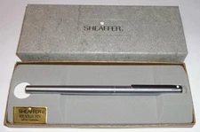 Vintage Sheaffer White Dot Silver Toned Fountain Pen In Box 40-0