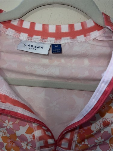 Cabana Life Girls Long Sleeve Size 10 Swim Sun - Picture 2 of 5