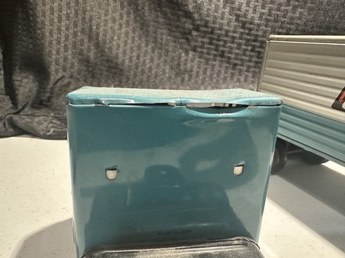 Antiker 60er Jahre Japan Blech Reibantrieb TransCom Sattelzug & Doppelanhänger - Bild 14 von 16
