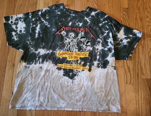Metallica Tee Shirt Damaged Justice 88 89 Tour 2XL Expo Square Pavilion Tulsa OK - Picture 1 of 5