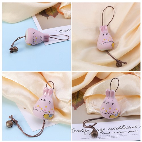 Ceramic Wind Chimes Rabbit Hanging Wind Bell Outdoor Indoor Door Animal - Picture 7 of 11