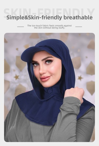 Pañuelo instantáneo listo para tirar hiyab chal envoltura mujer musulmana turbante visera sombrero - Imagen 13 de 26