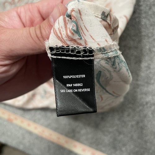 Torrid Blouse Womens 1 Pink Beige Marble Swirl Print Sleeveless High Neck Top - Picture 5 of 8