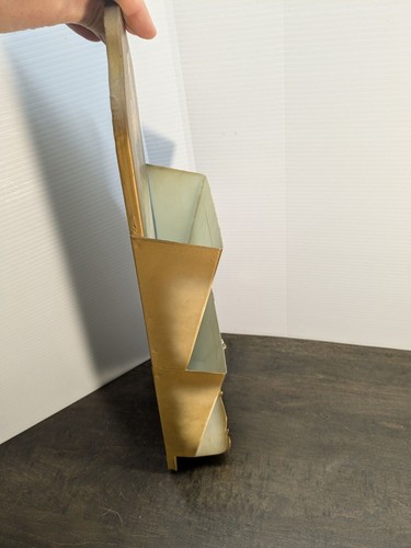 Vintage 50er Jahre Metall Wandmontage Brief & Memo Halter mit Pudel Grafik Aufkleber - Bild 8 von 20