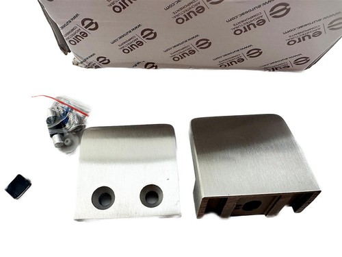 Scatola da 4 EUROAC SSGC431XX16S clip di vetro quadrata grande per palo piatto NUOVO GRATIS VELOCE - Foto 2 di 12