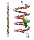 Bird Rope Perch Parakeet Toys 43" & 13.7" Spiral Bird Bungee Perches