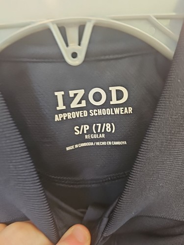NWT Izod Girls Size Small (7/8) Navy Blue School Uniform Polo Shirt - Picture 5 of 7