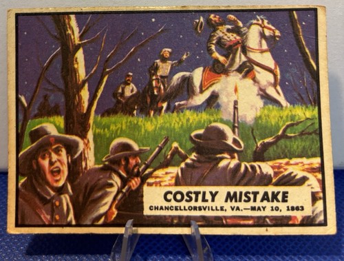 1964 A&BC Civil War News Gum Card #43 Stonewall Jackson Shot In Error - Picture 2 of 2