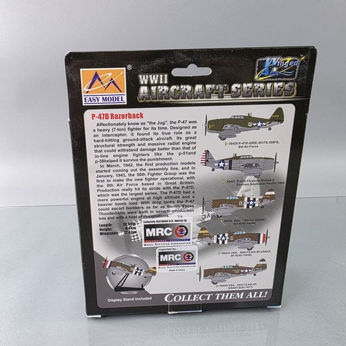 Easy Model 1:72 P-47D Razorback Jug Winged Ace Plane 36323 WWII Aircraft Series - Picture 6 of 7
