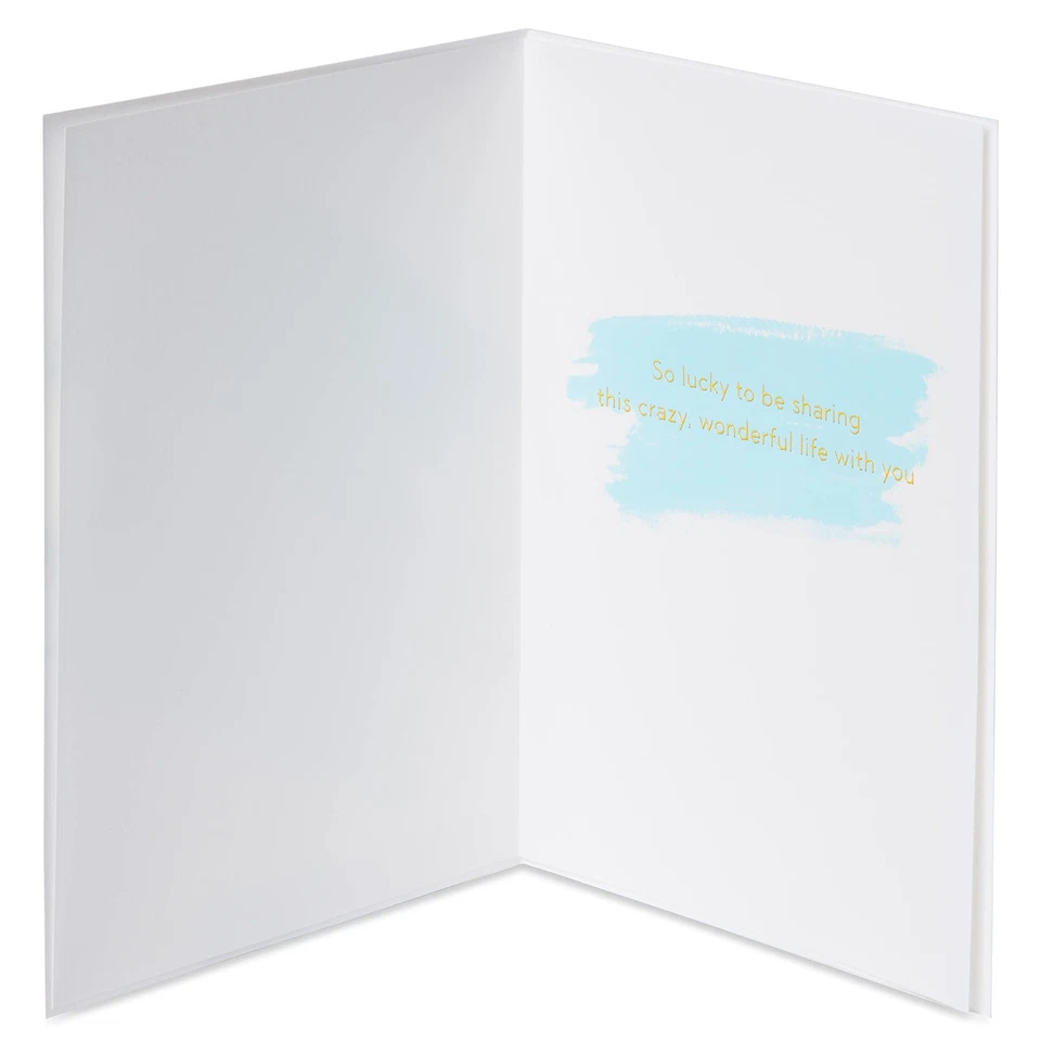 Tarjeta de aniversario Papyrus Crazy Wonderful Life con lámina de oro y sobre Foto 2 de 4