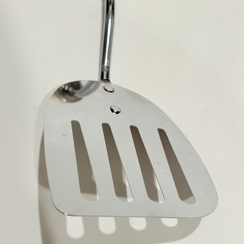 Vintage Ekco Utensils Yellow Glitter Wood Handles Fork Spatula Slotted Spoon MCM - Picture 6 of 18