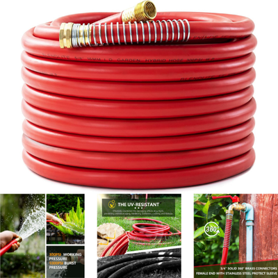#ad 5 8quot; Garden Hose 🌿 Flexible 300 PSI 💦 Hot amp; Cold 40℉ 190℉ Outdoor Yard Farm 🚜 $95.79