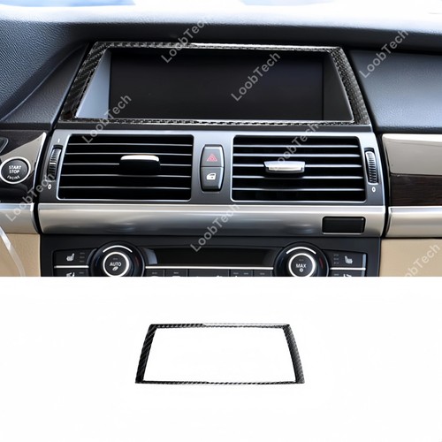 For BMW X5 E70 X6 E71 Navigation Frame Carbon Fiber Decoration Trim Sticker - Picture 5 of 11