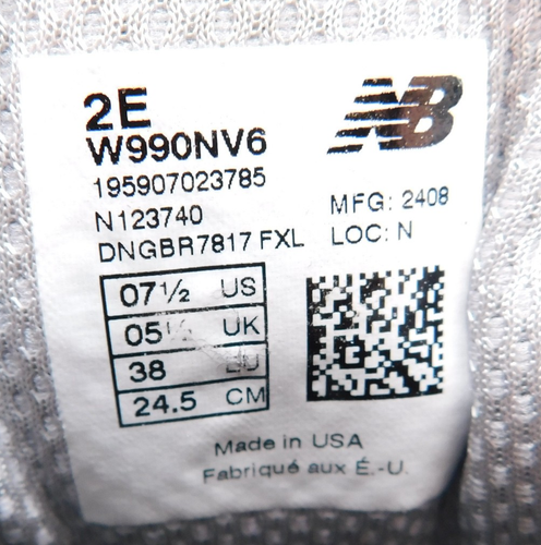 New Balance Schuhe Damen 7,5 EE Weite 990 V6 W990NV6 Laufen Jogging - Bild 13 von 14