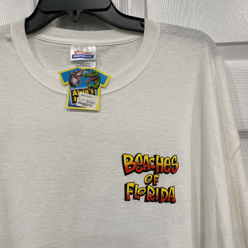 Herren XL Hemd - Beaches Of Florida - Weiß Kurzarm Neu mit Etikett - Bild 3 von 8